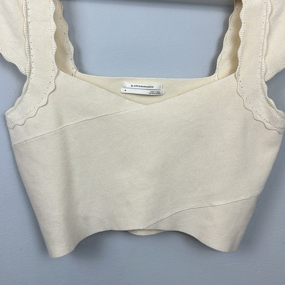 Anthropologie By Anthropologie Cropped Sweater Tee Sz M - Picture 5 of 11